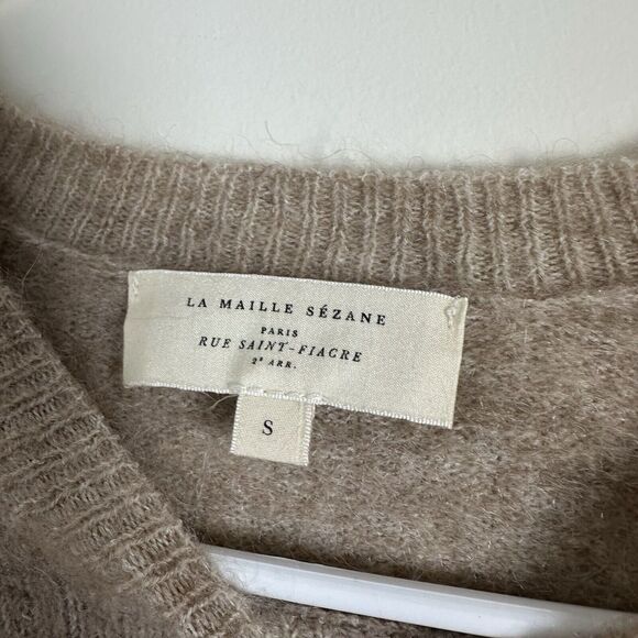 La Maille Sezane Paris Louise Sweater Womens Small Mohair Wool Buttons - Picture 5 of 7